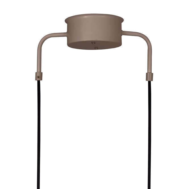 Nowoczesna potrójna lampa nad stół mocca Curve Globen Lighting podsufitka